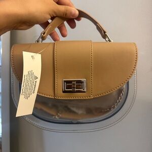 Tan and Clear Women's Handbag NEW